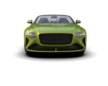 Beyaz zemin üzerinde izole edilmiş 3D resimleme spor araba