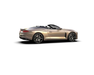 Beyaz zemin üzerinde izole edilmiş 3D resimleme spor araba