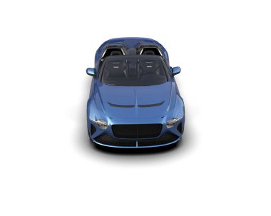 Beyaz zemin üzerinde izole edilmiş 3D resimleme spor araba