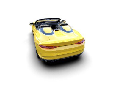 Beyaz zemin üzerinde izole edilmiş 3D resimleme spor araba