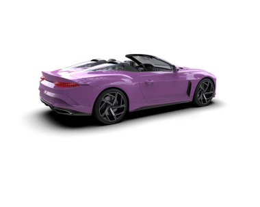 Beyaz zemin üzerinde izole edilmiş 3D resimleme spor araba