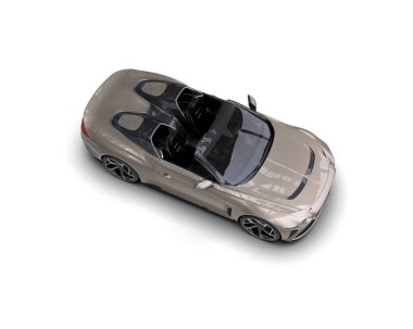 Beyaz zemin üzerinde izole edilmiş 3D resimleme spor araba