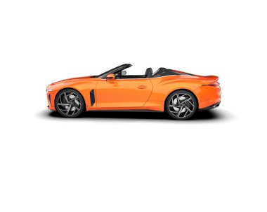 Beyaz zemin üzerinde izole edilmiş 3D resimleme spor araba