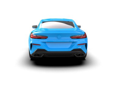 Beyaz zemin üzerinde izole edilmiş 3D resimleme spor araba