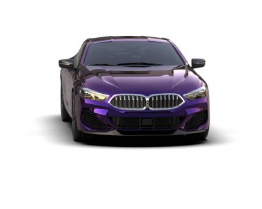 Beyaz zemin üzerinde izole edilmiş 3D resimleme spor araba