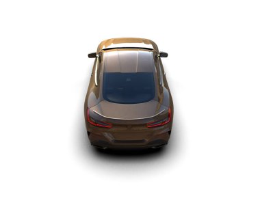 Beyaz zemin üzerinde izole edilmiş 3D resimleme spor araba