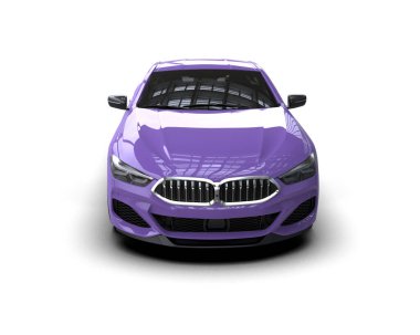 Beyaz zemin üzerinde izole edilmiş 3D resimleme spor araba