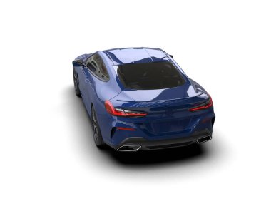 Beyaz zemin üzerinde izole edilmiş 3D resimleme spor araba