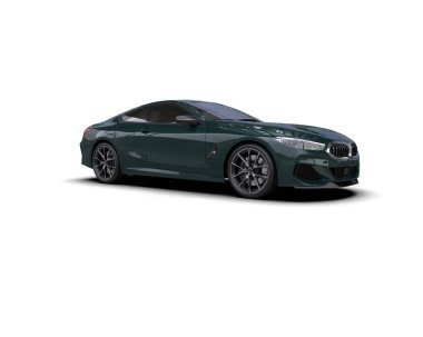 Beyaz zemin üzerinde izole edilmiş 3D resimleme spor araba