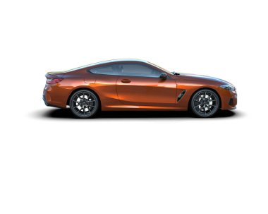 Beyaz zemin üzerinde izole edilmiş 3D resimleme spor araba