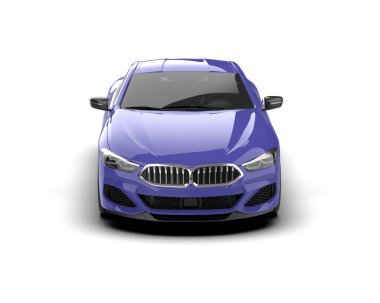 Beyaz zemin üzerinde izole edilmiş 3D resimleme spor araba