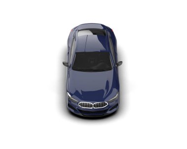 Beyaz zemin üzerinde izole edilmiş 3D resimleme spor araba