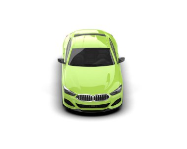 Beyaz zemin üzerinde izole edilmiş 3D resimleme spor araba