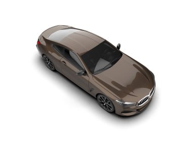 Beyaz zemin üzerinde izole edilmiş 3D resimleme spor araba