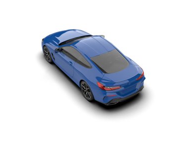 Beyaz zemin üzerinde izole edilmiş 3D resimleme spor araba