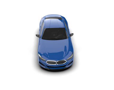 Beyaz zemin üzerinde izole edilmiş 3D resimleme spor araba