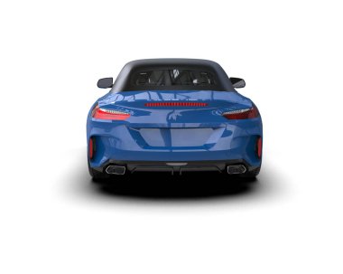 Beyaz zemin üzerinde izole edilmiş 3D resimleme spor araba