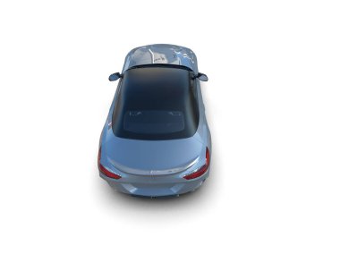 Beyaz zemin üzerinde izole edilmiş 3D resimleme spor araba