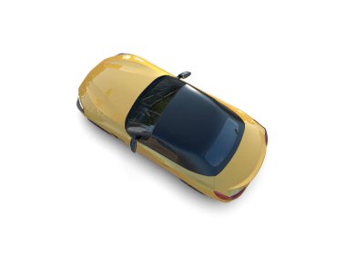 Beyaz zemin üzerinde izole edilmiş 3D resimleme spor araba