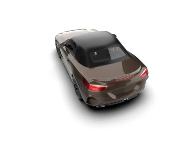 Beyaz zemin üzerinde izole edilmiş 3D resimleme spor araba