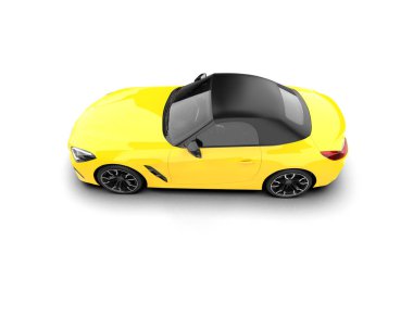 Beyaz zemin üzerinde izole edilmiş 3D resimleme spor araba