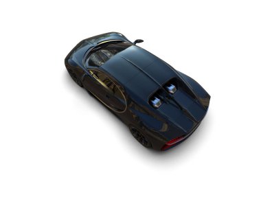 Beyaz zemin üzerinde izole edilmiş 3D resimleme spor araba