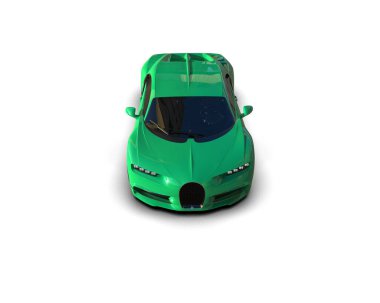 Beyaz zemin üzerinde izole edilmiş 3D resimleme spor araba