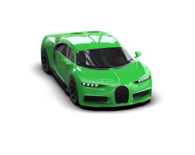 Beyaz zemin üzerinde izole edilmiş 3D resimleme spor araba