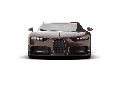 Beyaz zemin üzerinde izole edilmiş 3D resimleme spor araba