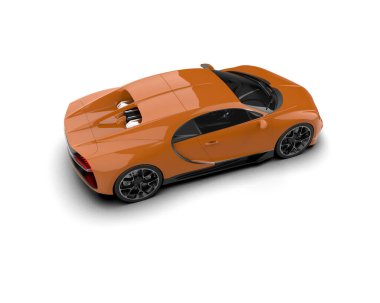 Spor araba arka planda izole edildi. 3d resimleme