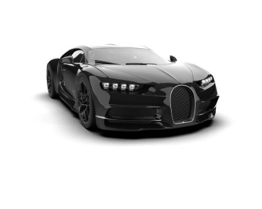 Spor araba arka planda izole edildi. 3d resimleme