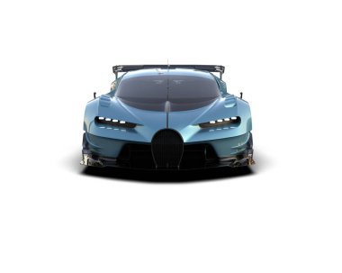 Spor araba arka planda izole edildi. 3d resimleme