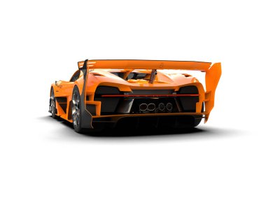 Beyaz zemin üzerinde izole edilmiş 3D resimleme spor araba