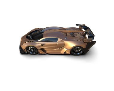 Beyaz zemin üzerinde izole edilmiş 3D resimleme spor araba