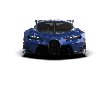 Beyaz zemin üzerinde izole edilmiş 3D resimleme spor araba