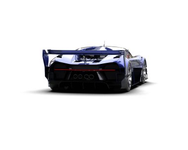 Beyaz zemin üzerinde izole edilmiş 3D resimleme spor araba