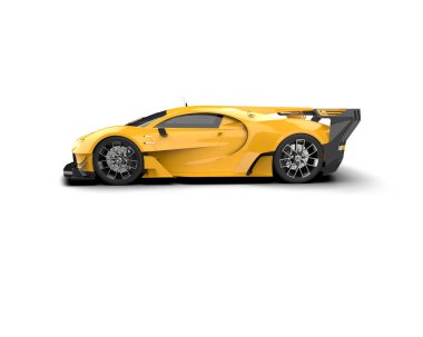 Beyaz zemin üzerinde izole edilmiş 3D resimleme spor araba