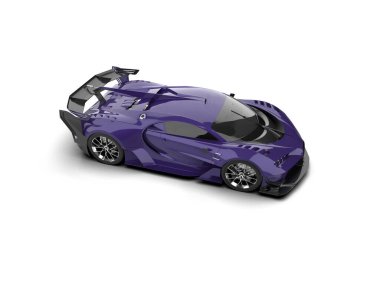 Beyaz zemin üzerinde izole edilmiş 3D resimleme spor araba