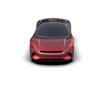 Beyaz zemin üzerinde izole edilmiş 3D resimleme spor araba