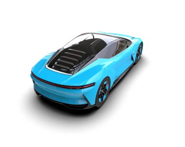 Beyaz zemin üzerinde izole edilmiş 3D resimleme spor araba