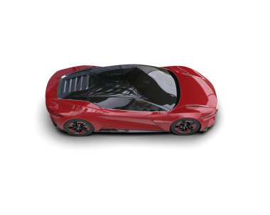 Beyaz zemin üzerinde izole edilmiş 3D resimleme spor araba