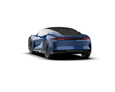 Beyaz zemin üzerinde izole edilmiş 3D resimleme spor araba