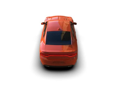 Beyaz zemin üzerinde izole edilmiş 3D resimleme spor araba