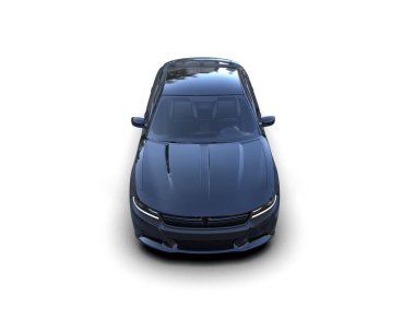 Beyaz arka planda izole edilmiş bir spor araba. 3d oluşturma 