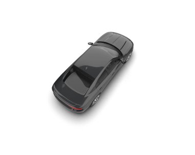 Beyaz arka planda izole edilmiş bir spor araba. 3d oluşturma 