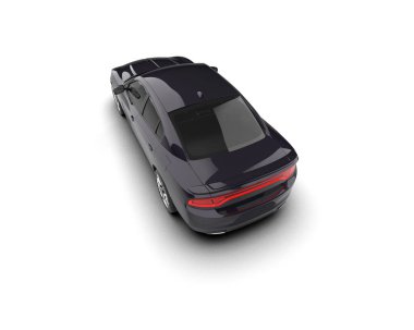 Beyaz arka planda izole edilmiş bir spor araba. 3d oluşturma 