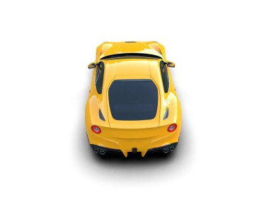 Beyaz zemin üzerinde izole edilmiş 3D resimleme spor araba