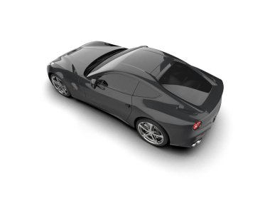 Beyaz zemin üzerinde izole edilmiş 3D resimleme spor araba