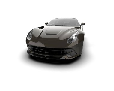 Beyaz zemin üzerinde izole edilmiş 3D resimleme spor araba