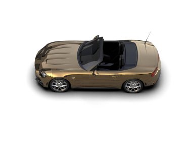 Beyaz zemin üzerinde izole edilmiş 3D resimleme spor araba